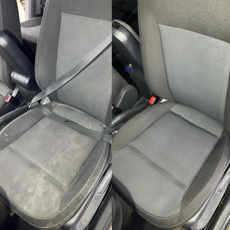 Avant / après nettoyage des sièges d'une voiture